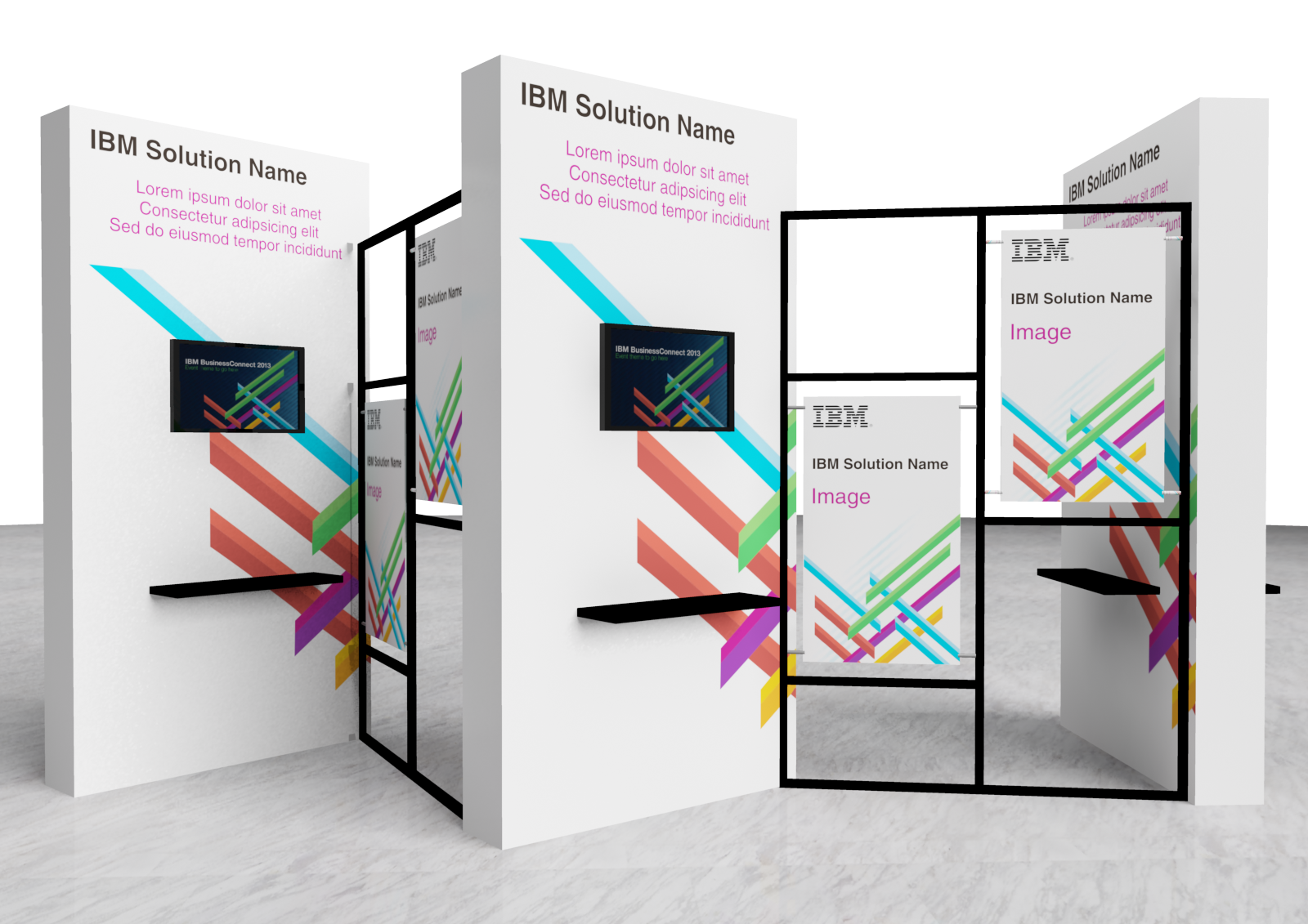Escenografia stands IBM Congreso de Software 2013